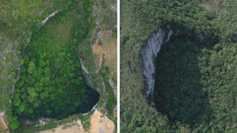 Creían que escondían demonios: los cenotes chinos que pasaron miles de años inexplorados y ahora están amenazados por el turismo