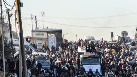 En enero de 2025, los palestinos desplazados regresan del sur de la Franja de Gaza al norte. Donald Trump pide que los desplazados se reasienten en países vecinos.