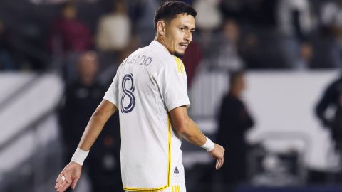 Mark Delgado durante uno de sus últimos partidos con LA Galaxy.