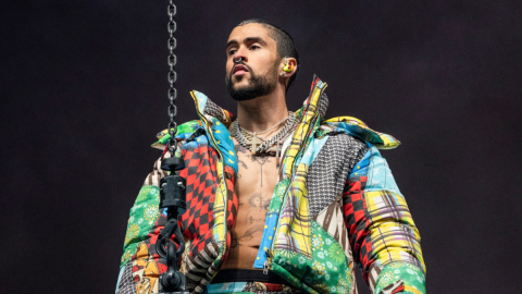 Bad Bunny se presenta en el Festival de Música y Artes de Coachella en el Empire Polo Club el viernes 14 de abril de 2023, en Indio, California.