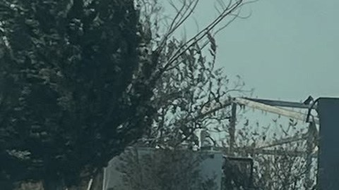 Casa afectada por incendio en California