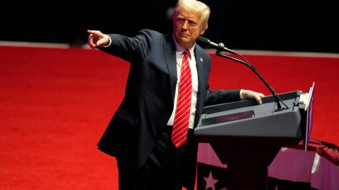 President-elect Donald Trump speaks at a rally ahead of the 60th Presidential Inauguration, Sunday, Jan. 19, 2025, in Washington. (AP Photo/Alex Brandon)