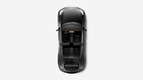 El Tesla Model Y visto desde un ángulo superior