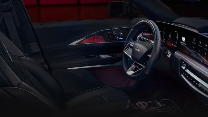 The interior of the Cadillac LYRIQ-V