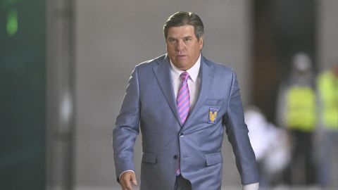 Pachuca, Hidalgo, 16 de octubre de 2022. Miguel Herrera, Director Técnico, durante el partido de vuelta de los Cuartos de Final del torneo Apertura 2022 de la Liga BBVA MX, entre los Tuzos del Pachuca y los Tigres de la UANL, celebrado en el estadio Hidalgo. Foto: Imago7/ Etzel Espinosa