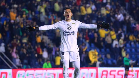 Ciudad de México, 27 de octubre de 2024. Luis Malagon en festejo , durante el partido correspondiente a la jornada 14 del torneo Apertura 2024 de la Liga BBVA MX, entre las Águilas del América y rayados de Monterrey, realizado en el estadio Ciudad de los Deportes. Foto: Imago7/ Manlio Contreras