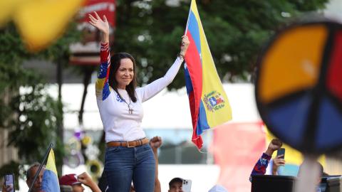 María Corina Machado reapareció este 9 de enero tras cuatro meses en la clandestinidad.