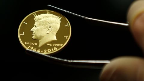 Moneda 50 centavos de Kennedy de 2014