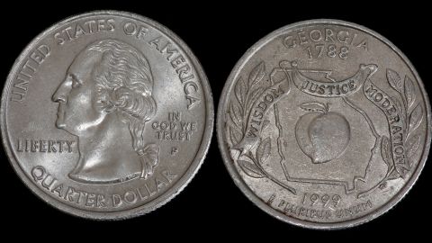 Moneda de 25 centavos de Georgia