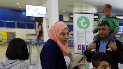 Refugiados en espera de viajar a Estados Unidos