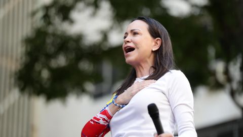 María Corina Machado encabezó este 9 de enero una manifestación en Caracas.