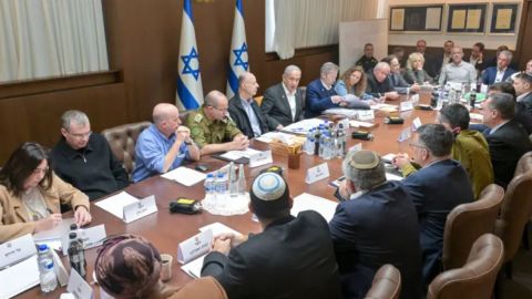 Miembros del gabinete de seguridad del gobierno israelí.