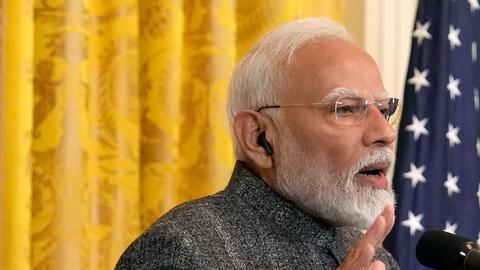 El primer ministro de la India, Narendra Modi y el presidente de Estados Unidos, Donald Trump.
