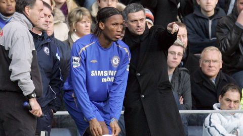 Mourinho y Drogba en el Chelsea.