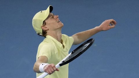 FILE -Jannik Sinner of Italy celebrates after defeating Alexander Zverev of Germany in the men's singles final at the Australian Open tennis championship in Melbourne, Australia, Jan. 26, 2025.(AP Photo/Mark Baker, File)