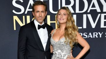 Ryan Reynolds, left, and Blake Lively attend "SNL50: The Anniversary Special" at Rockefeller Plaza on Sunday, Feb. 16, 2025, in New York. (Photo by Evan Agostini/Invision/AP)