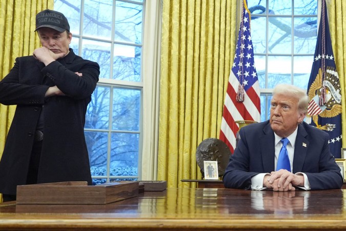 Donald Trump, presidente estadounidense, y Elon Musk, titular del DOGE