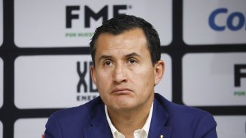 Toluca, Estado de México, 28 de junio de 2023. Enrique Osses, director de instrucción, durante una conferencia de prensa de la Comisión de Árbitros, celebrada en las instalaciones de la FMF. Foto: Imago7/Jesús Esquivel