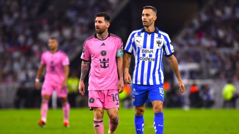 Monterrey, Nuevo León, 10 de abril de 2024. , durante el partido de vuelta de los Cuartos de Final de la Champions Cup de la CONCACAF 2024, entre los Rayados del Monterrey y el Inter Miami, celebrado en el estadio BBVA. Foto: Imago7/ Juan Ángel Ovalle