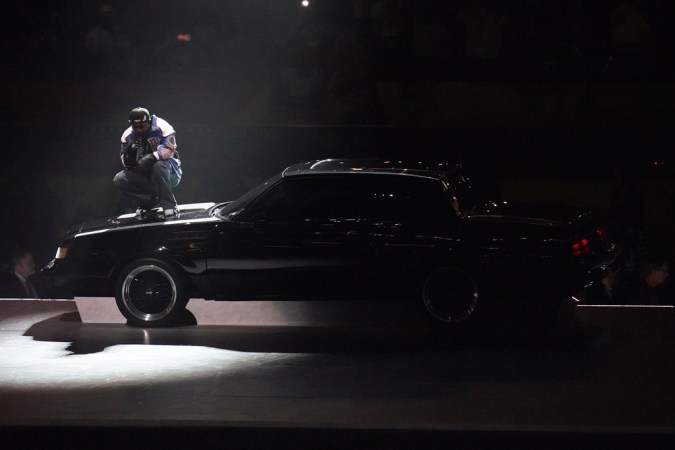 Kendrick Lamar performs in the Apple Music Halftime Show during the NFL Super Bowl 59 football game between the Philadelphia Eagles and the Kansas City Chiefs, Sunday, Feb. 9, 2025 in New Orleans. (AP Photo/Vera Nieuwenhuis)