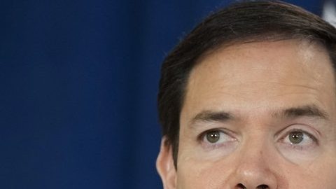 Los cancilleres Marco Rubio, de EE.UU., y Juan Ramón de la Fuente, de México.