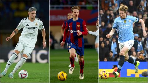 Federico Valverde, Frenkie de Jong y Kevin de Bruyne figuran en la lista de mediocampistas mejor pagados del mundo.