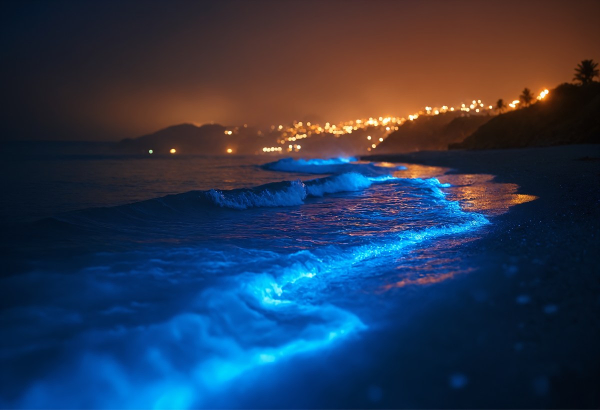 El extraño fenómeno de las olas bioluminiscentes: dónde puedes verlas
