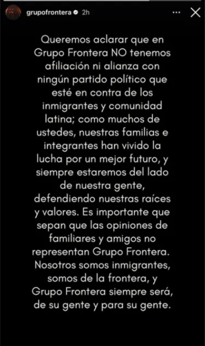 Grupo Frontera vía Instagram.