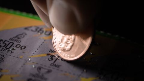 Billete de raspadito de la lotería