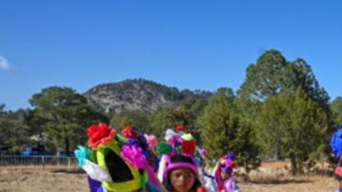 Miembros de la comunidad tarahumara en México.