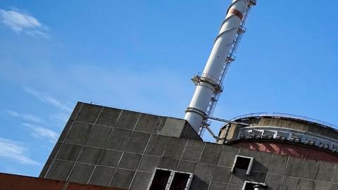 Soldado ruso en la central nuclear de Zaporiyia.
