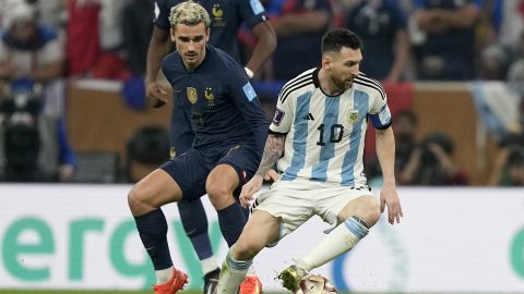 Argentina y Francia en la final del Mundial de Qatar 2022.