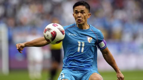 Sunil Chhetri, máximo goleador de la India.