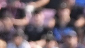 Inter Miami midfielder Telasco Segovia (8) runs with the ball during the first half of an MLS soccer match against Charlotte FC, Sunday, March 9, 2025, in Fort Lauderdale, Fla. (AP Photo/Lynne Sladky)