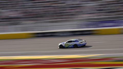 Daniel Suarez drives during a NASCAR Cup Series auto race Sunday, March 16, 2025, in Las Vegas. (AP Photo/John Locher)