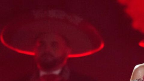 Angela Aguilar performs at Premio Lo Nuestro at FTX Arena in Miami on Thursday, Feb. 24, 2022. (AP Photo/Rebecca Blackwell)