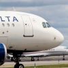 FILE - In this Aug. 8, 2017, file photo, a Delta Air Lines jet waits on the tarmac at LaGuardia Airport in New York. A false offer circulating on Facebook shows what appears to be a promotion from Delta claiming the company is giving away free tickets to celebrate its 93rd birthday. Delta says the promotion is a fake and the airline is not celebrating its 93rd birthday this year. (AP Photo/Mary Altaffer, File)