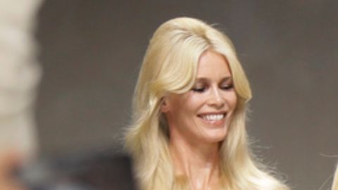 In this Friday, Sept. 22, 2017 file photo, Claudia Shiffer, Donatella Versace, Naomi Campbell, Cindy Crawford and Helena Christensen on the catwalk at the end of the Versace women's Spring/Summer 2018 fashion collection, presented in Milan, Italy. Versace has become the latest fashion house to eliminate fur from its collections, joining Gucci, Giorgio Arman, Hugo Boss among others. (AP Photo/Luca Bruno, file)