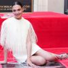 Gal Gadot poses with her new star at a ceremony honoring her on the Hollywood Walk of Fame on Tuesday, March 18, 2025, in Los Angeles. (Photo by Jordan Strauss/Invision/AP)