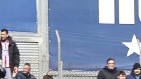 Getafe y Atlético de Madrid durante el minuto de silencio antes del partido.