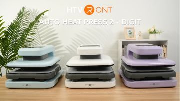 La HTVRONT Auto Heat Press 2 Digit permite estampar diseños en múltiples tipos de superficies