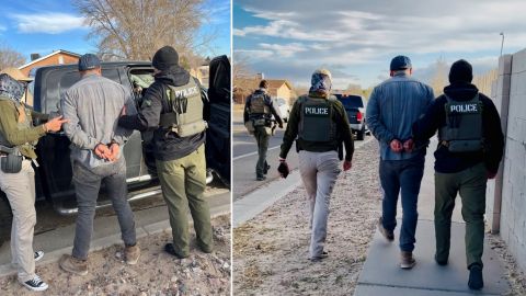 ICE publicó fotos de dos personas arrestadas en Nuevo México, pero sin dar detalles.