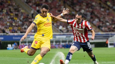 Zapopan, Jalisco, 5 de marzo de 2025. , durante el partido de ida de los Octavos de FInal de la Champions Cup de la CONCACAF 2025, entre las Chivas Rayadas del Guadalajara y las Águilas del América, celebrado en el estadio Akron. Foto: Imago7/