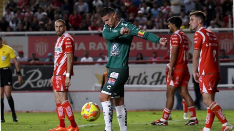 Aguascalientes, Aguascalientes, 14 de marzo de 2025. , durante el partido correspondiente a la jornada 12 del torneo Clausura 2025 de la Liga BBVA MX, entre los Rayos del Necaxa y los Esmeraldas del León, realizado en el estadio Victoria. Foto: Imago7/Duilio Muñoz.