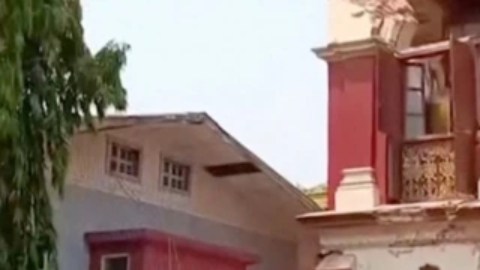 Destrozos causado por el terremoto en la ciudad de Mandalay.