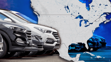 El mapa que muestra la compleja producción de un auto entre México, Canadá y EE.UU. (y qué efecto tendrán los aranceles de Trump)