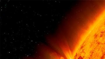El satélite Solar Orbiter frente al Sol.