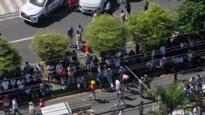 Imagen aérea del local con el techo derrumbado tomada el pasado martes.