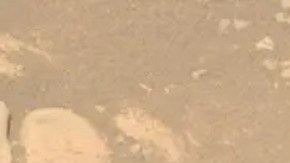 La misteriosa "Skull Hill" destacó por su color oscuro y textura llena de hoyos entre las rocas claras del cráter Jezero.