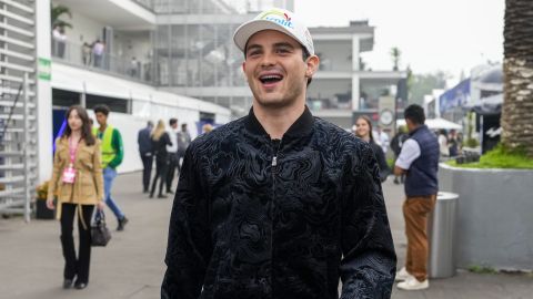 McLaren driver Pato O'Ward, of Mexico, arrives for the first free practice ahead of the Formula One Mexico Grand Prix auto race, at the Hermanos Rodriguez racetrack in Mexico City, Friday, Oct. 25, 2024. (AP Photo/Moises Castillo)